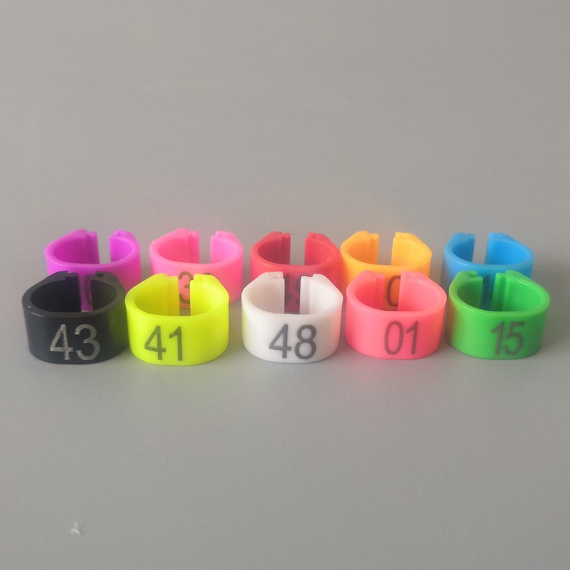 Bird Ring Supplier - Cheaper Price Plastic Foot Clip Rings Band for Birds Chickens Tags Mixed Color