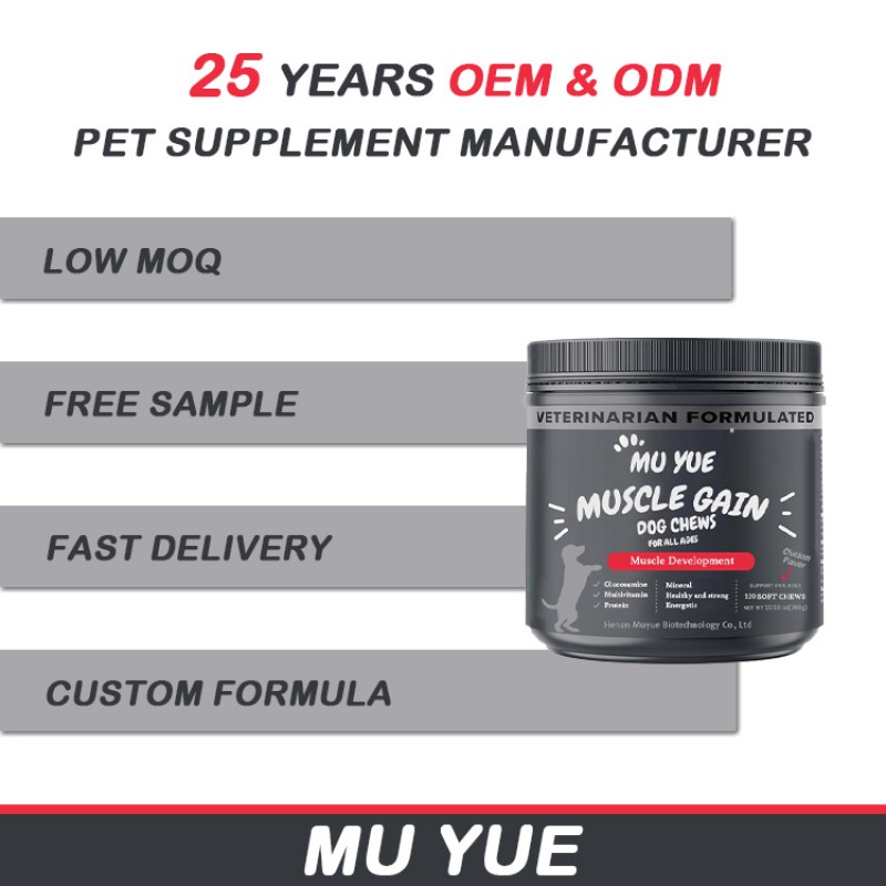 Dog Muscle Gain Supplement Factory - OEM High Protein Tablets Chews
