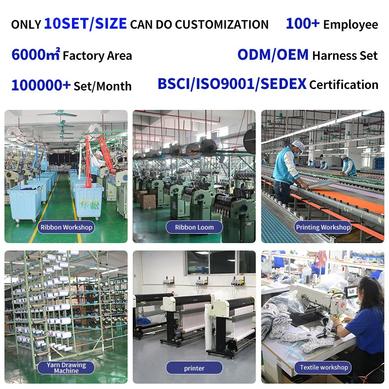 Dog Harness Factory - Custom Personalized Logo Luxury Neoprene Nylon Harness Leash Set Adjustable