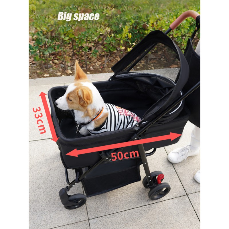 Pet Stroller Supplier - Mascotas Custom Dog Stroller Foldable Pram Pet Stroller With Universal Wheels