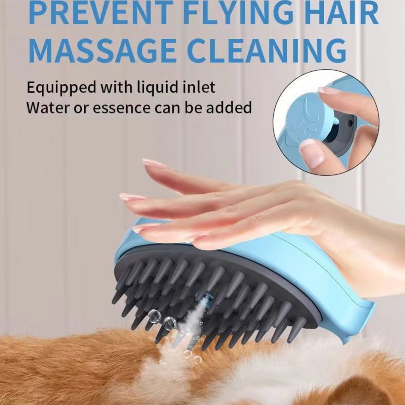 Pet Grooming Brush Manufacturer - In Stock USB Steamy Comb 2024 New Pet Grooming Brush Whale Shape 3 In1