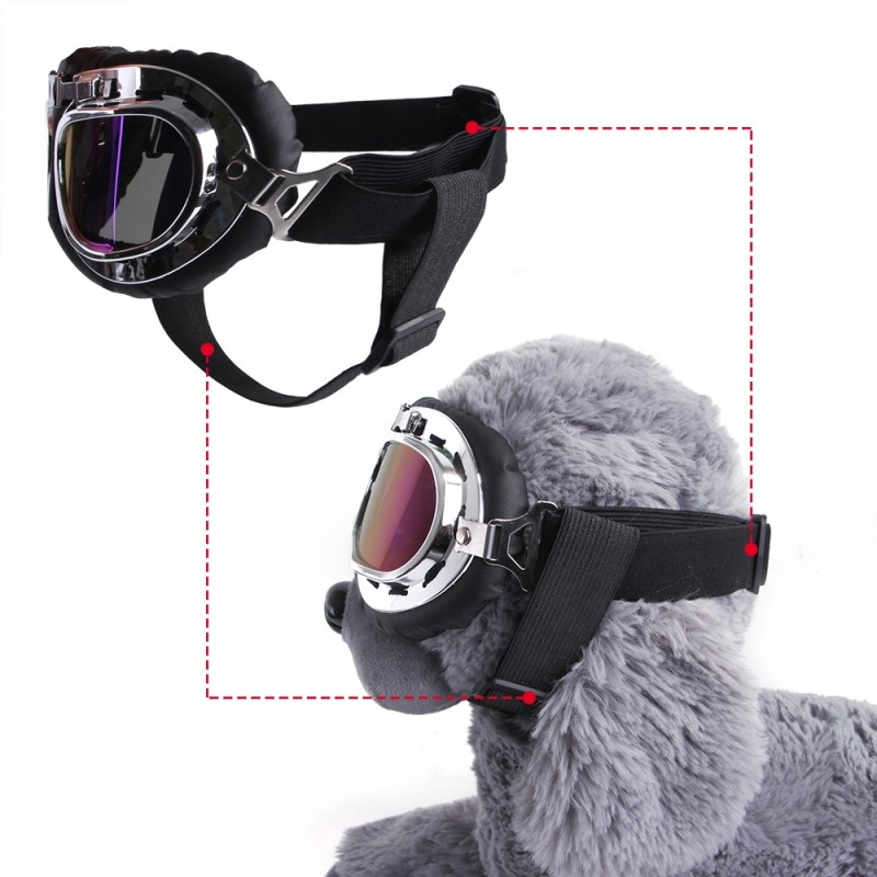 Dog Goggles Supplier - 2022 Adjustable UV Protection Ski Motor Dog Goggles Sunglasses Large Medium