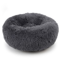 Pet Bed Factory - Factory Price High Quality Faux Fur Donut Bed Round Pet Bed Washable Dog Cat