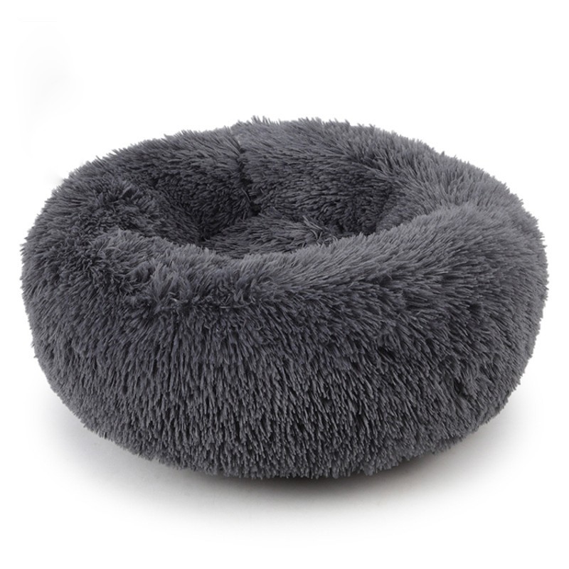 Pet Bed Factory - Factory Price High Quality Faux Fur Donut Bed Round Pet Bed Washable Dog Cat