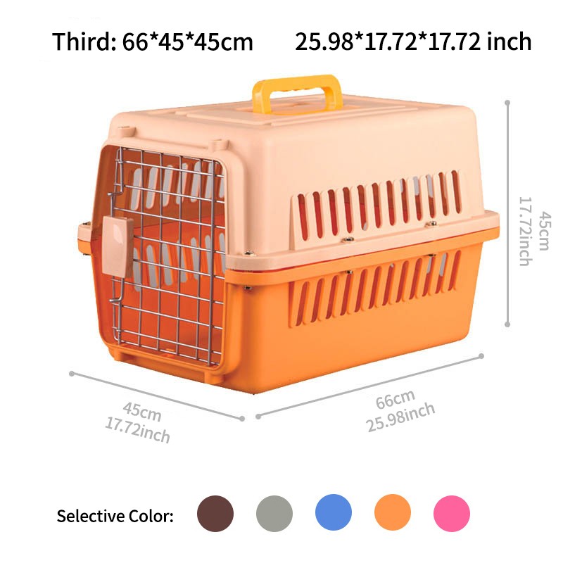 Pet Carrier Manufacturer - Portable Outdoor Travel Pet Carriers Cat Cages Durable Plastic Metal Housing