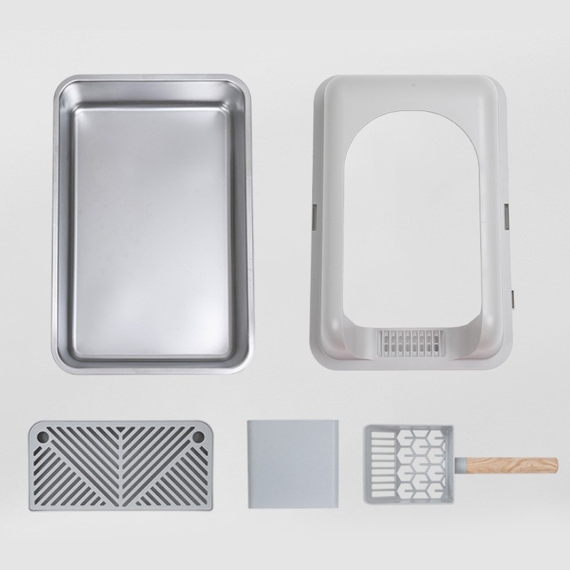 Cat Toilet Factory - Pet Products 2024 Foldable Easy Install Stainless Steel Litter Box