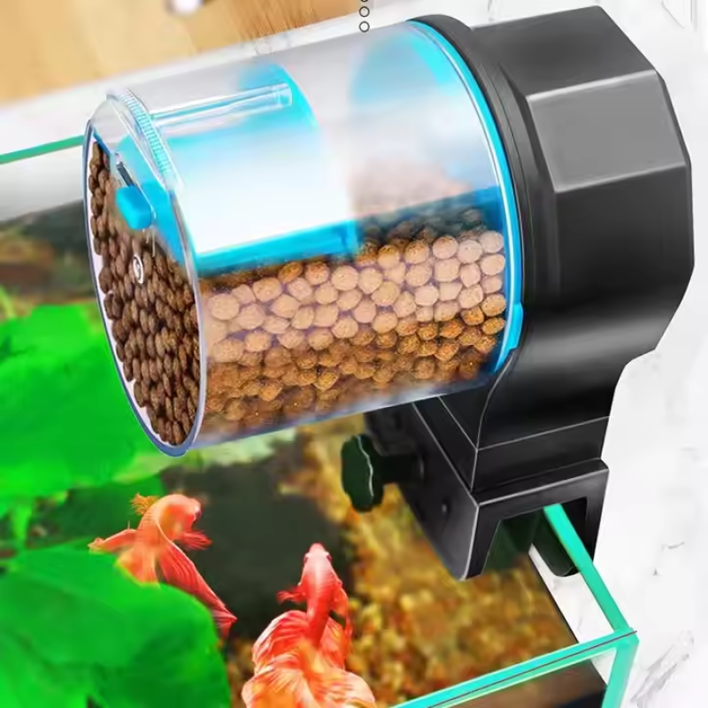 Fish Feeder Factory - Auto Fish Food Dispenser for Aquarium Tank Round Pond Feeder High Quality Plastic