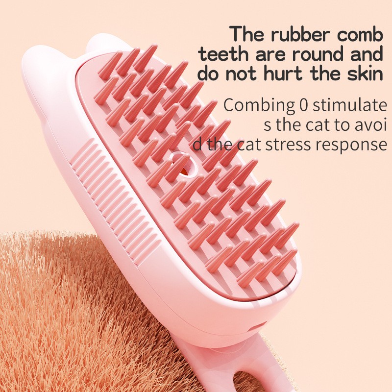 Pet Comb Supplier - 360 Degree Rotating ABS USB Charged Cat Steam Hair Massage Combs for Grooming