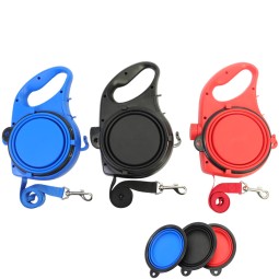Dog Leash Manufacturer - Multi Use 4 in 1 Combination With Water Bowl Retractable Portable Pet Dog Leash