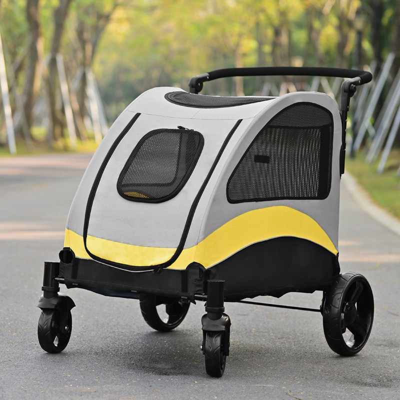 Pet Stroller Factory - New Foldable Cat Dog Jogging Large Pet Stroller Luxury 4 Wheels Pet Disabled Scooter