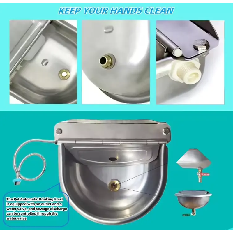 Stock Water Bowl Supplier - 304 Stainless Steel Easy Clean Floating Ball Valve Stock Water Bowl Cattle