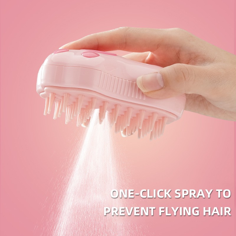 Pet Brush Factory - 2024 Hot Sale ABS Material Steamy Pet Grooming Brush Free Charging Power Source