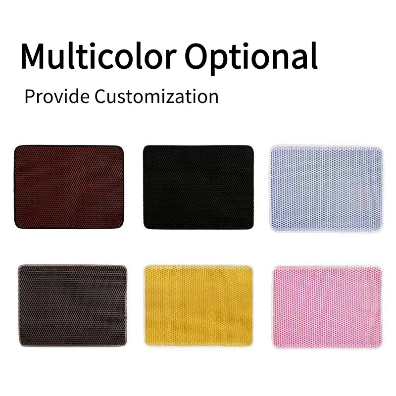 Cat Litter Mat Supplier - Double Cellular EVA Cat Litter Mat Washable Foldable Pet Foot Toilet Mat