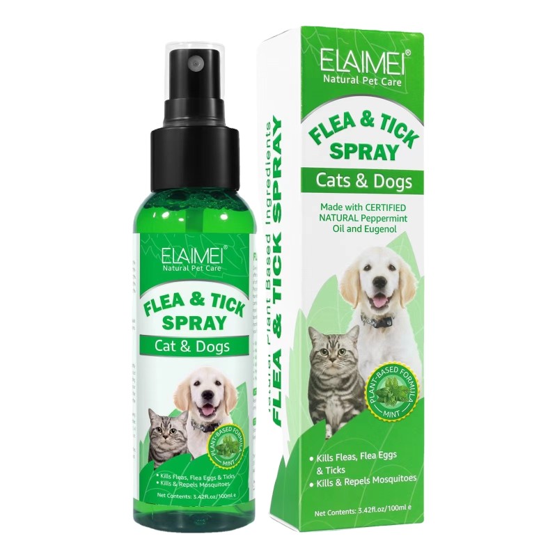 Pet Flea Spray Manufacturer - OEM Natural Pet Flea Tick Remove Spray Non-toxic Dog Cat Skin Care