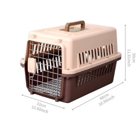 Pet Carrier Manufacturer - Portable Outdoor Travel Pet Carriers Cat Cages Durable Plastic Metal Housing