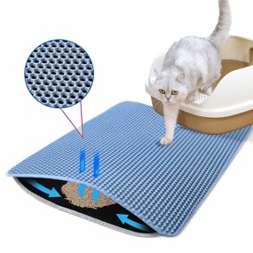 Cat Litter Mat Supplier - Double Cellular EVA Cat Litter Mat Washable Foldable Pet Foot Toilet Mat