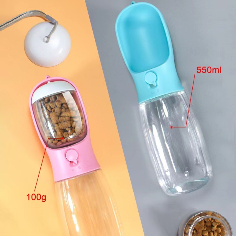 Pet Water Bottle Supplier - Wholesale Drinking Dispenser Two in One Portable Pet Water Bottle Dog Travel