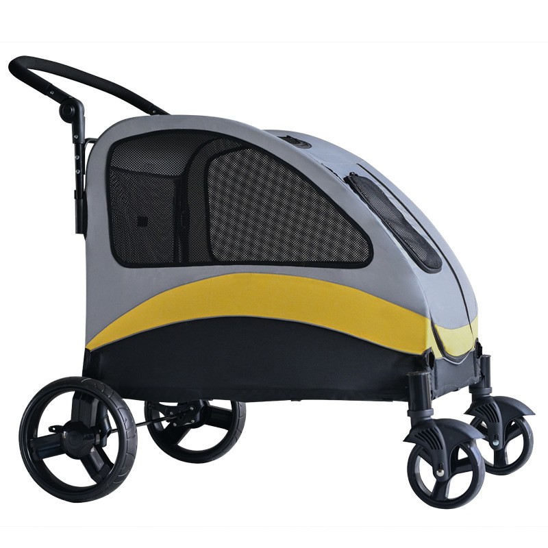 Pet Stroller Factory - New Foldable Cat Dog Jogging Large Pet Stroller Luxury 4 Wheels Pet Disabled Scooter