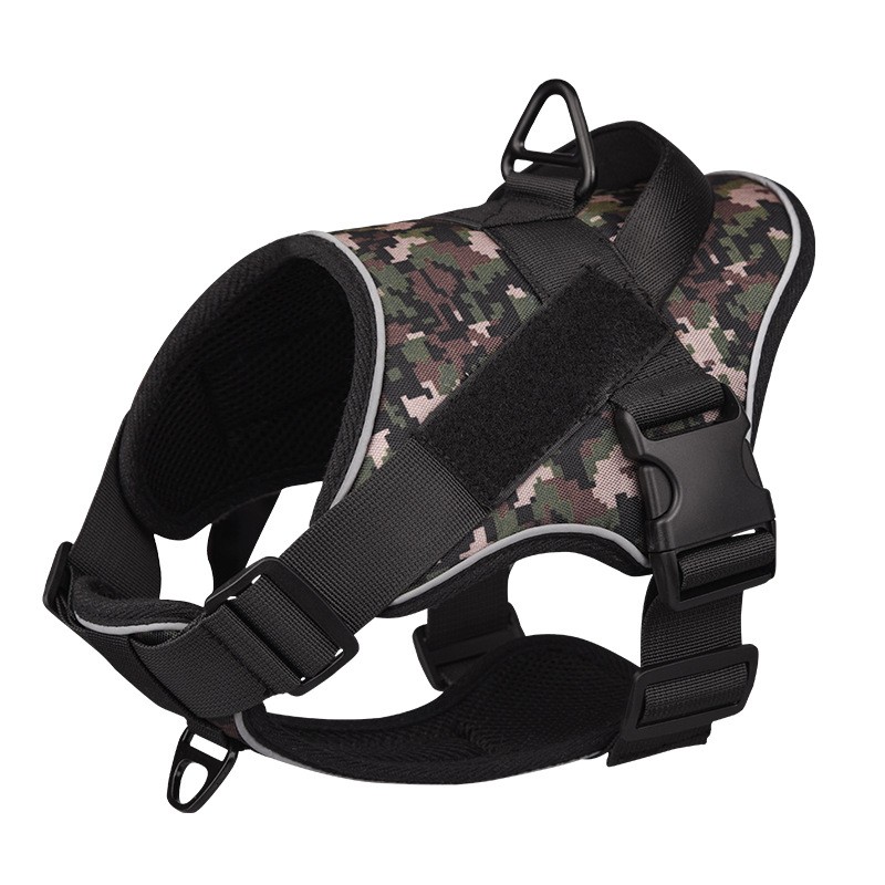 Dog Harness Supplier - Custom Dog Harness Durable PU Polyester Nylon Reflective Air Layer Solid Pattern