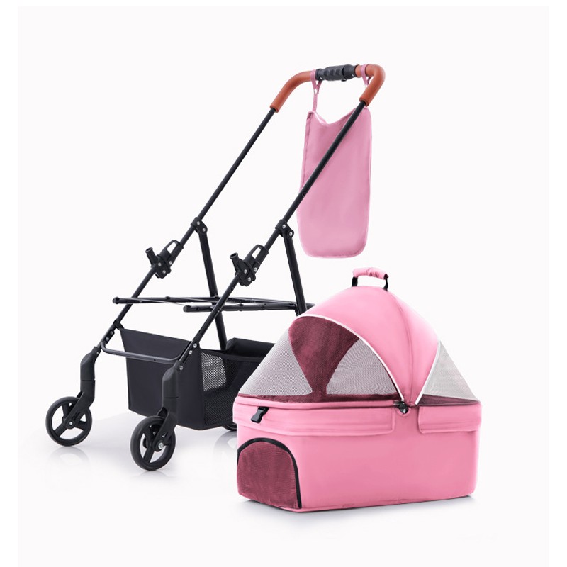 Pet Stroller Supplier - Mascotas Custom Dog Stroller Foldable Pram Pet Stroller With Universal Wheels