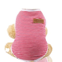 Pet Vest Manufacturer - Top Quality Pet Clothes Cotton Striped Vest Small Medium Sized Dog Clothing
