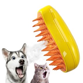Pet Cleaning Brush Manufacturer - Pet Accessories 2024 Hot Sale Custom Logo Color Yellow Green Pet Cleaning Brush