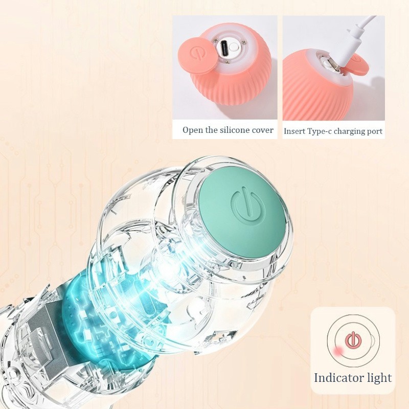 Pet Toy Supplier - Wholesale Automatic Smart Rolling Cat Ball Electric Intelligent Dog Cat Interactive