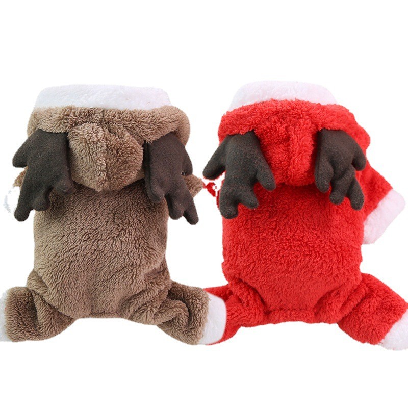 Pet Clothing Factory - Autumn Winter Flannel Pet Clothing Four-Legged Thick Wool Fleece Warm Buttons