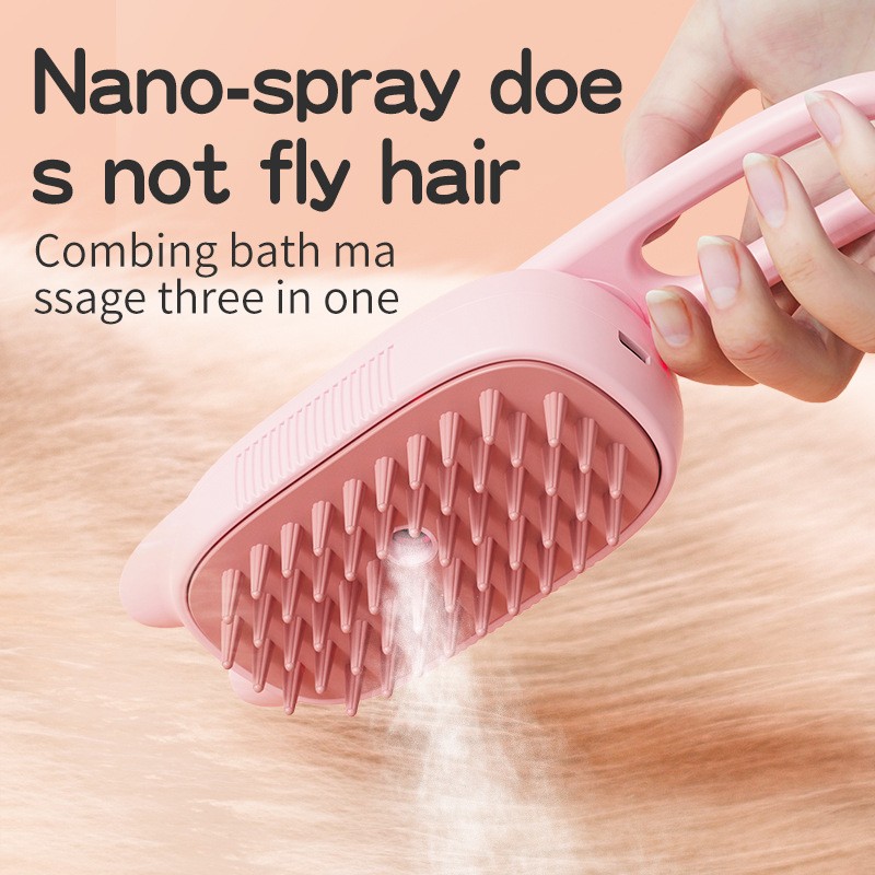 Pet Comb Supplier - 360 Degree Rotating ABS USB Charged Cat Steam Hair Massage Combs for Grooming