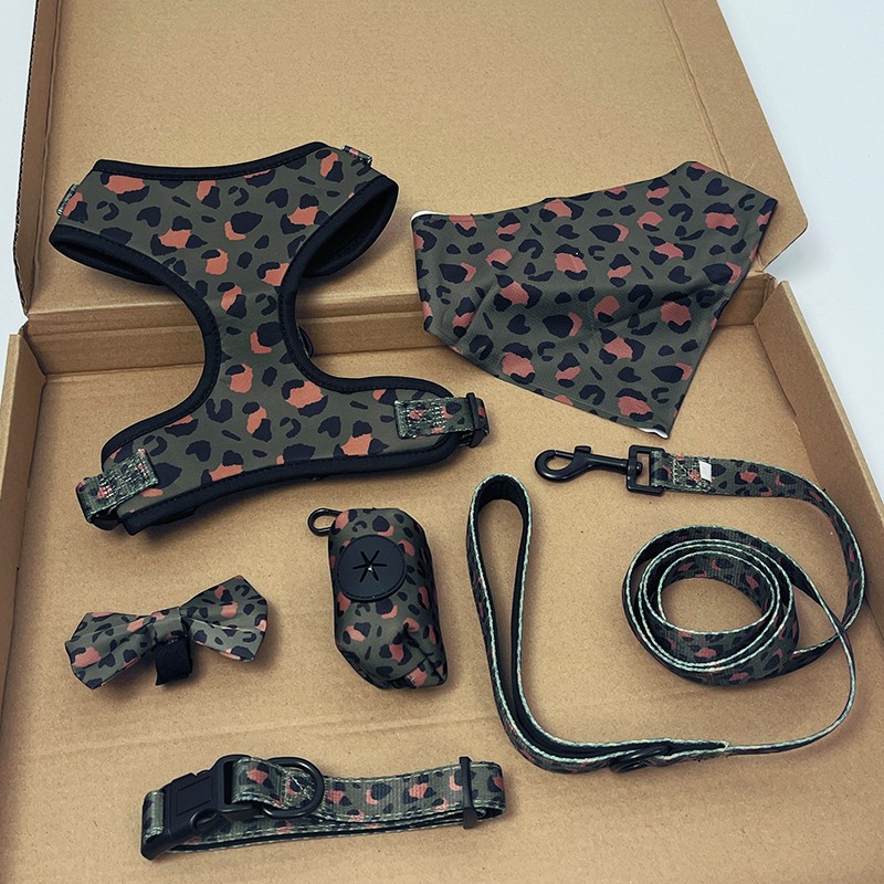 Dog Harness Factory - Custom Personalized Logo Luxury Neoprene Nylon Harness Leash Set Adjustable