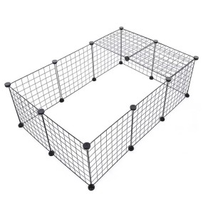 Pet Gate Manufacturer - Hot Sale DIY Cat Small Animal Playpen Iron Net Fence Pet Gate Indoor Play