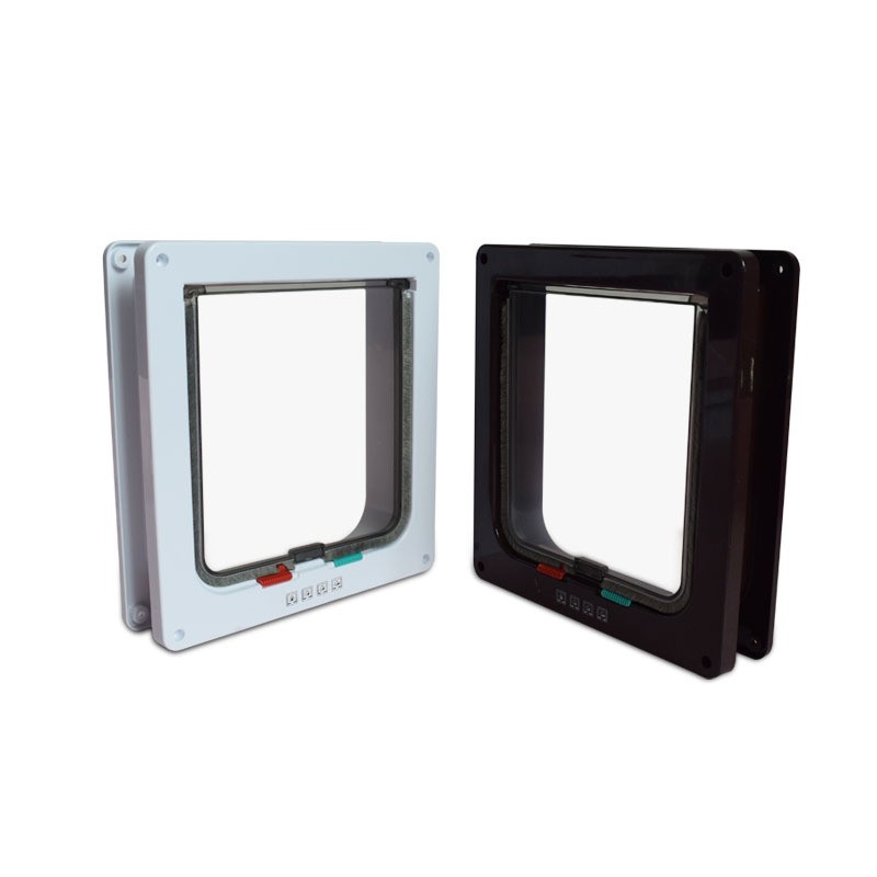 Cat Flap Factory - Cat Flap Adjustable Door Security Lock for Dog Cats Kitten Abs Plastic Small