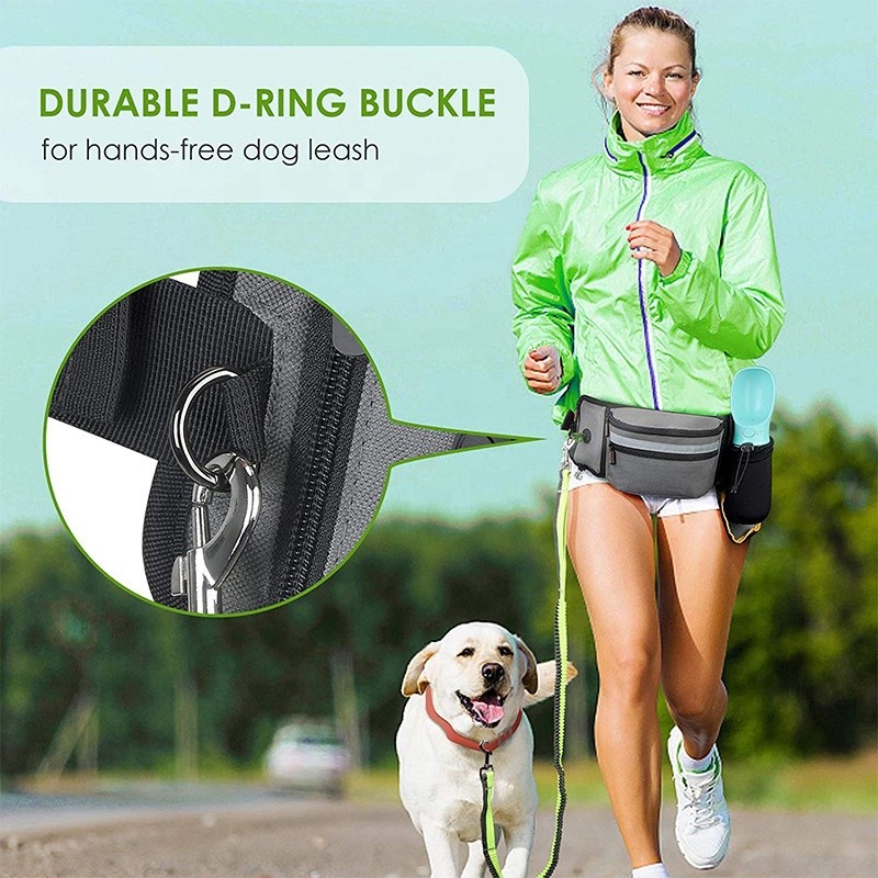 Dog Bag Holder Factory - Hot Selling 4 in 1 Jogging Walking Dog Bag Holder Custom Fanny Packs Water Bottle