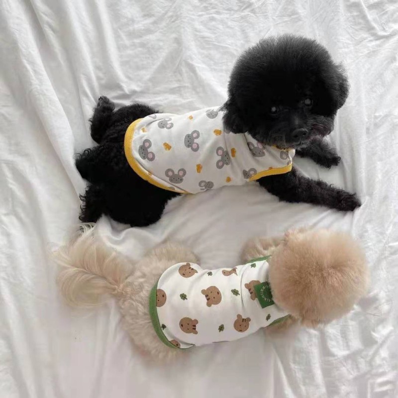 Dog Tank Vest Supplier - 2022 Hot Sale Classic Cotton Dog Tank Vest for Teddy Panda Schnauzer Poodle