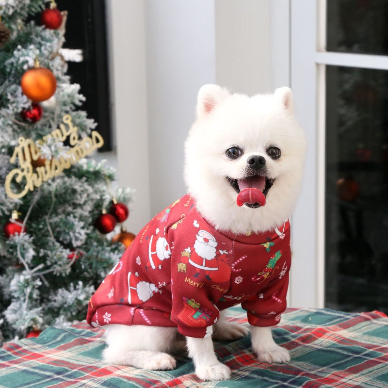 Pet Clothes Factory - Hot Sale Christmas Wholesale Hot Sale Pet Clothes Plus Fleece Christmas Theme