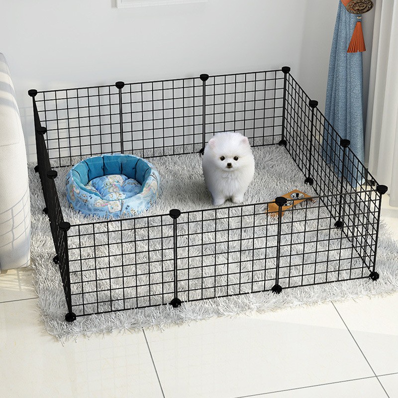 Pet Gate Manufacturer - Hot Sale DIY Cat Small Animal Playpen Iron Net Fence Pet Gate Indoor Play