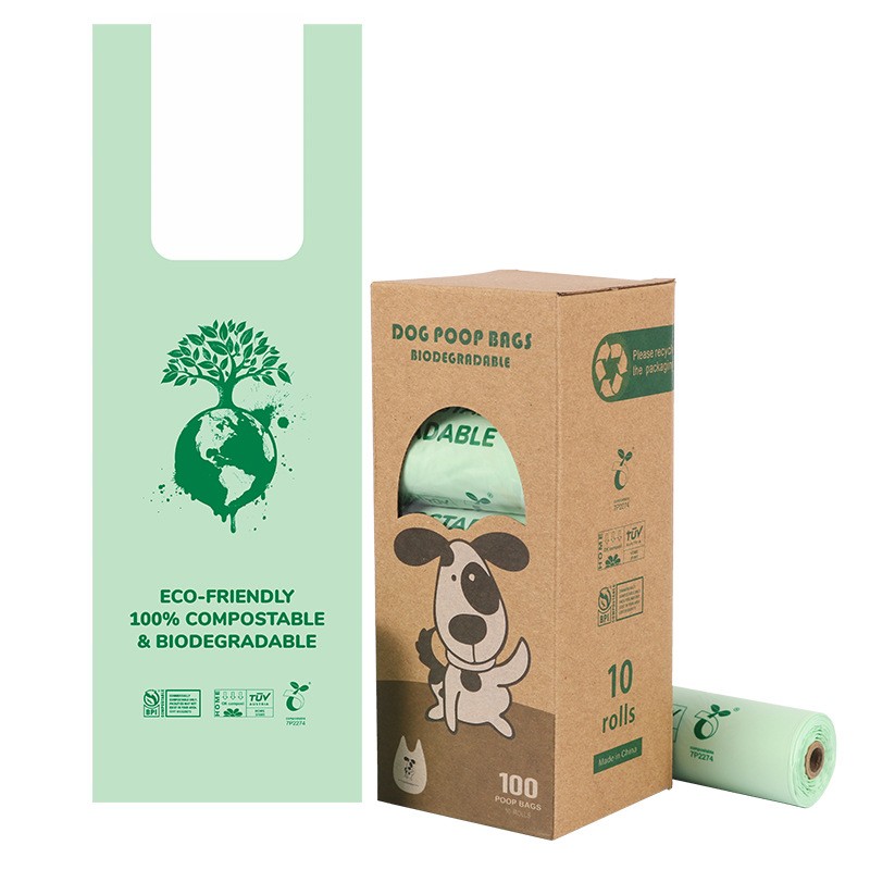 Dog Waste Bags Manufacturer - Custom Printed Compostable Corn Starch Disposable Scented Unscented Green