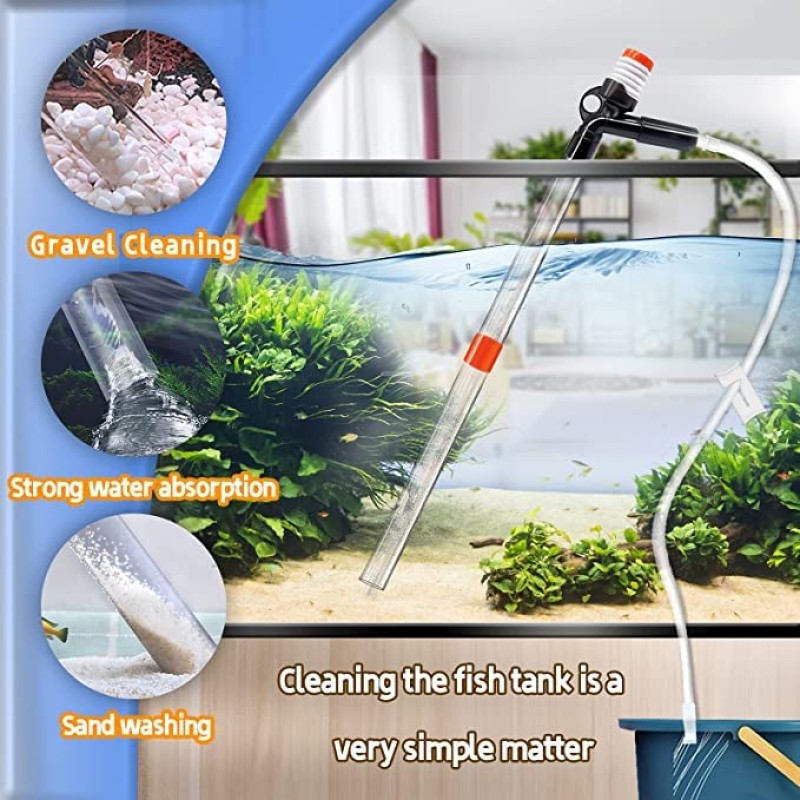 Aquarium Cleaner Supplier - Fish Tank Aquarium Gravel Cleaner Kit for Water Changing Filter Gravel