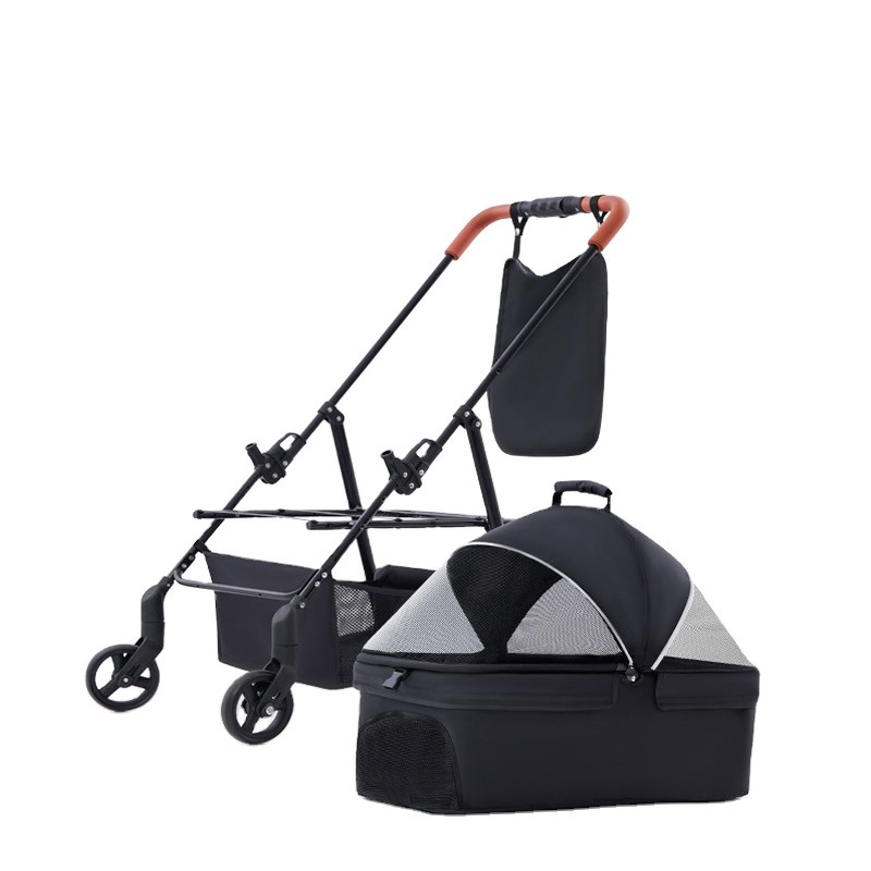 Pet Stroller Supplier - Mascotas Custom Dog Stroller Foldable Pram Pet Stroller With Universal Wheels