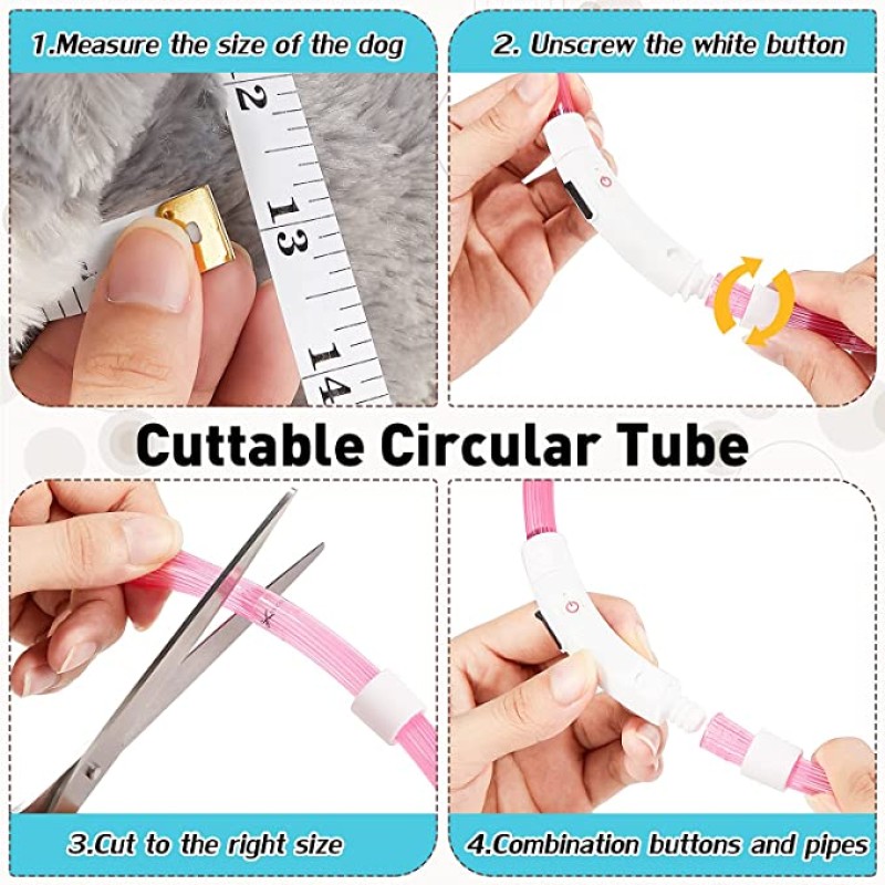 Dog Collar Supplier - Hot Sale Rechargeable LED Light up Dog Pet Collar Floral Pattern Ribbons Durable