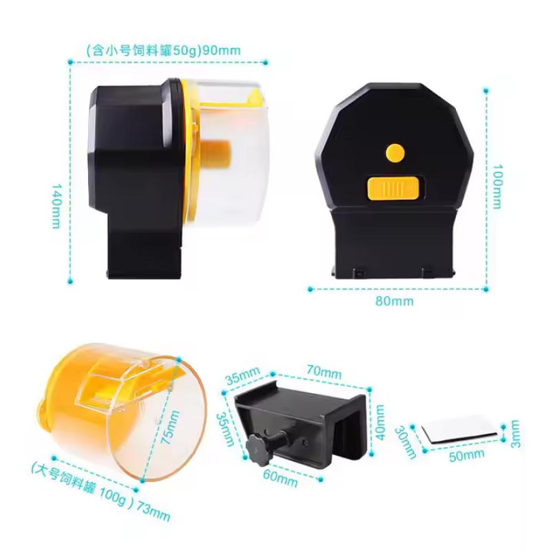 Fish Feeder Factory - Auto Fish Food Dispenser for Aquarium Tank Round Pond Feeder High Quality Plastic