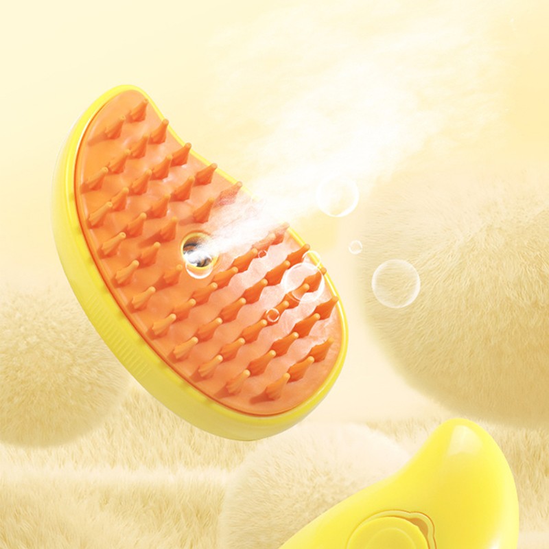Pet Brush Supplier - 3-in-1 Rechargeable ABS Self-Cleaning Dog Cat Brush Pet Hair Massage Steamy Comb