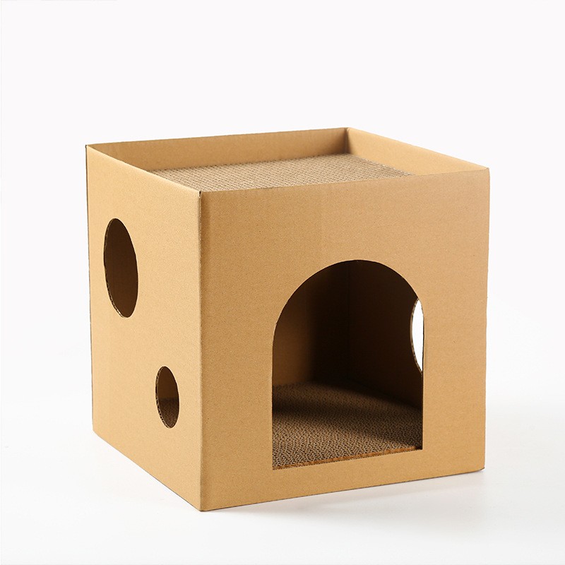 Cat House Manufacturer - Doel Custom Cat House Corrugated Pet House Cheap Cardboard Bed for Cats