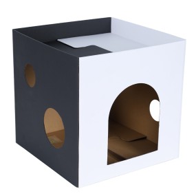 Cat House Manufacturer - Doel Custom Cat House Corrugated Pet House Cheap Cardboard Bed for Cats