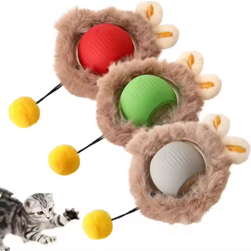Pet Toy Factory - 2025 USB Charger Electric Smart Dog Ball Automatic Interactive Silicone Toy