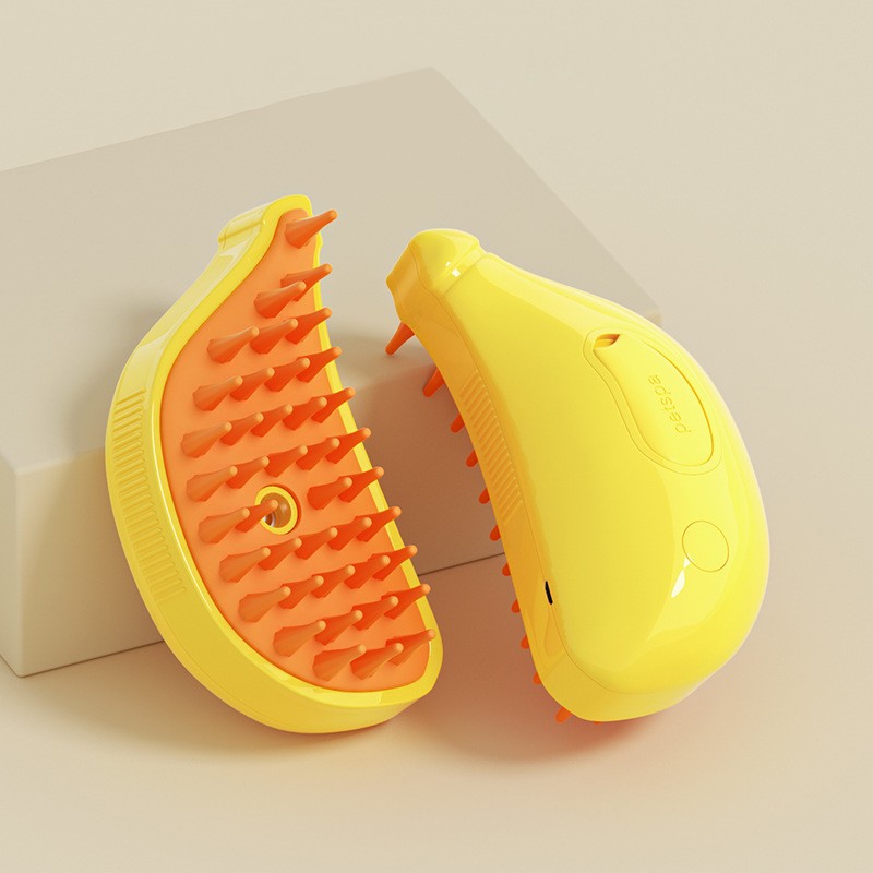 Pet Cleaning Brush Manufacturer - Pet Accessories 2024 Hot Sale Custom Logo Color Yellow Green Pet Cleaning Brush