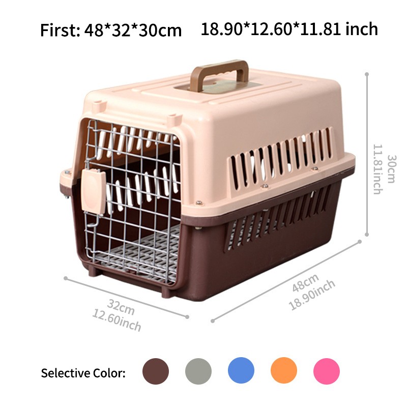 Pet Travel Box Supplier - Factory Wholesale Portable Pet Travel Box Portable Plastic Airline Pet Carry Cage