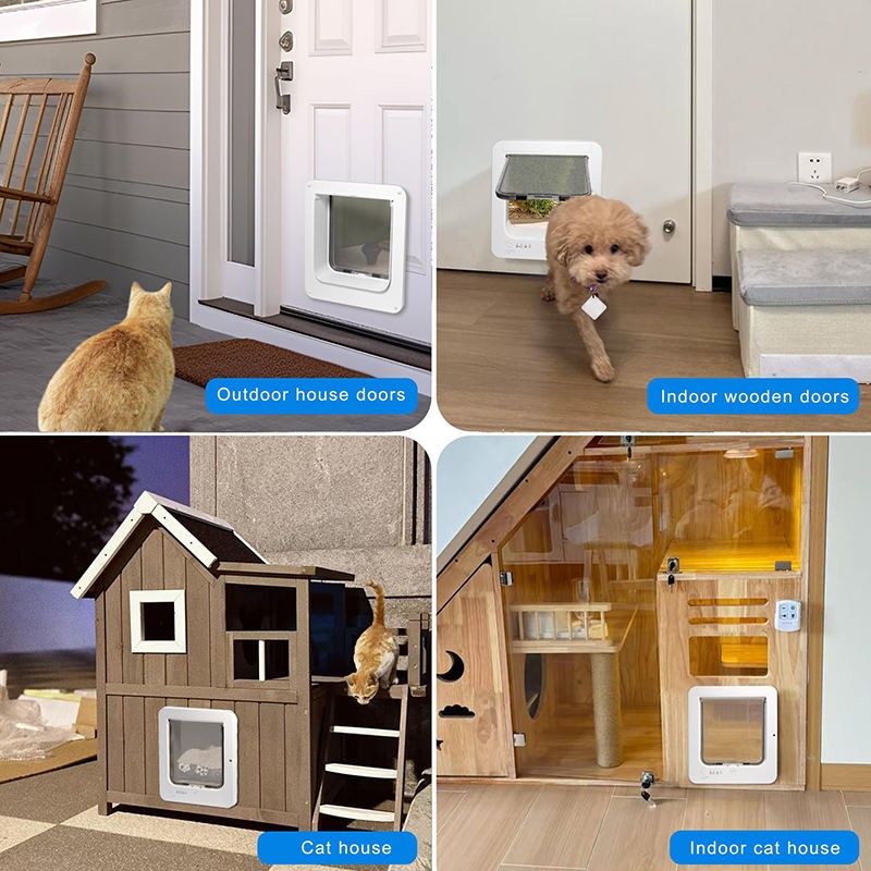 Smart Cat Door Factory - Factory Smart Cat Door for Interior Exterior Microchip Cat Pet Door RFID