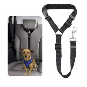 Dog Seat Belt Supplier - Best Quality 2 in 1 Reflective Nylon Dog Car Seat Belt Durable Upgrade Metal Buckle