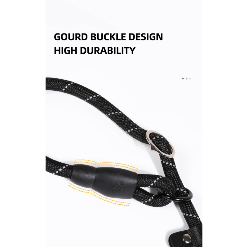 Dog Training Leash Manufacturer - Adjustable Nylon Slip Lead Dog Training Leash Solid P Chain Control Rope